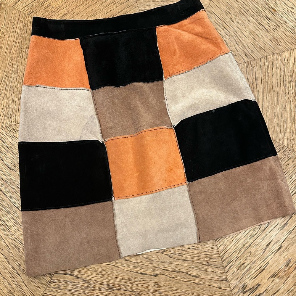 Vintage For Joseph Black Suede Skirt